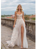 Ivory Beaded Wedding Dress With Detachable Jacket